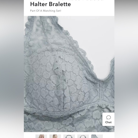 Aerie Animal Lace Padded Halter Bralette - Picture 11 of 11